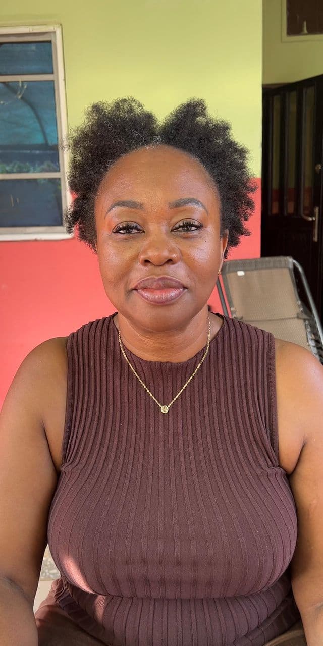 Before: natural afro before styling transformation